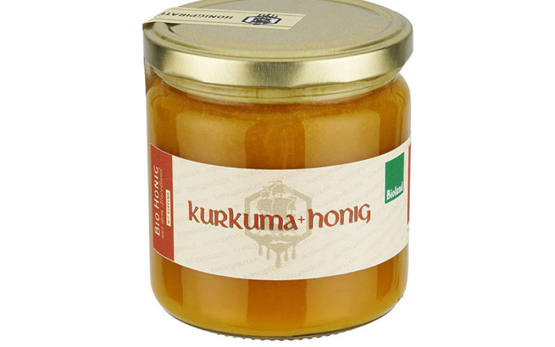 100% Bio Honig mit Kurkuma ist sehr gesund