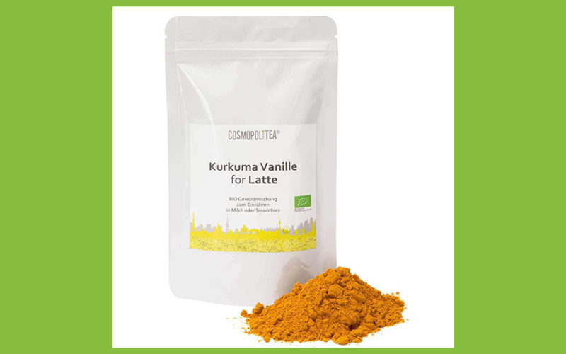 Bio Kurkuma Vanille ist eine leckere goldene Milch